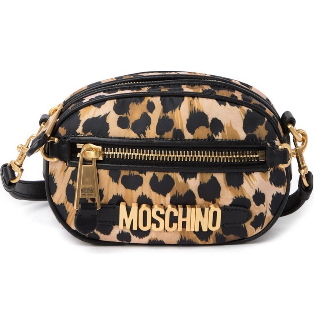 Moschino Leopard Small Crossbody Bag